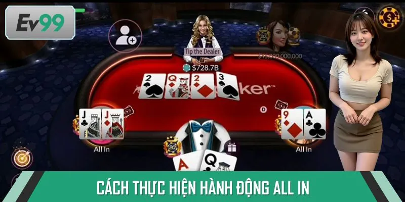 Các tay bài nên cược All in ngay